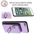 iPhone 7 / 8 / SE 2020 / SE 2022 Organ Card Bag Ring Holder Phone Case - Purple