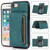 iPhone 7 / 8 / SE 2020 / SE 2022 Three-fold Leather Phone Case with Card Slot & Wallet & Holder - Blue