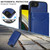 iPhone 7 / 8 / SE 2020 / SE 2022 AwQuer Vertical Flip Card Bag Holder Leather Phone Case - Blue