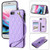 iPhone 7 / 8 / SE 2020 / SE 2022 Rhombic Dual Buckle Card Slots Phone Case with Lanyard - Purple iPhone 7 / 8 / SE 2020 / SE 2022 Rhombic Dual Buckle Card Slots Phone Case with Lanyard - Purple