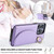 iPhone 7 / 8 / SE 2020 / SE 2022 YM007 Ring Holder Card Bag Skin Feel Phone Case - Purple