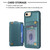 iPhone 7 / 8 / SE 2020 / SE 2022 BF27 Metal Ring Card Bag Holder Phone Case - Green