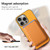 iPhone 7 / 8 / SE 2020 / SE 2022 Retro Magsafe Card Bag PU Back Cover Phone Case - Yellow