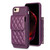 iPhone 7 / 8 / SE 2020 / SE 2022 Vertical Wallet Rhombic Leather Phone Case - Dark Purple