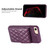 iPhone 7 / 8 / SE 2020 / SE 2022 Vertical Wallet Rhombic Leather Phone Case - Dark Purple