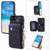 iPhone 7 / 8 / SE 2020 / SE 2022 Zipper Card Slots RFID Phone Case - Black