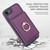 iPhone 7 / 8 / SE 2020 / SE 2022 RFID Anti-theft Card Ring Holder Phone Case - Dark Purple