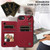 iPhone 7 / 8 / SE 2020 / SE 2022 Rhombic Texture Card Bag Phone Case with Short Lanyard - Wine Red