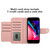 iPhone 7 / 8 / SE 2020 / SE 2022 Rhombic Texture Flip Leather Phone Case with Lanyard - Coral Pink