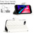 iPhone 7 / 8 / SE 2020 / SE 2022 Rhombic Texture Flip Leather Phone Case with Lanyard - White