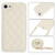 iPhone 7 / 8 / SE 2020 / SE 2022 Rhombic Texture Phone Case with Dual Lanyard - White