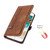 iPhone 7 / 8 / SE 2020 / SE 2022 Zipper Card Slot Buckle Wallet Leather Phone Case - Brown