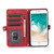 iPhone 7 / 8 / SE 2020 / SE 2022 Zipper Card Slot Buckle Wallet Leather Phone Case - Red