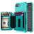 iPhone 7 / 8 / SE 2020 / SE 2022 Zipper Wallet Card Bag PU Back Case - Green