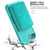 iPhone 7 / 8 / SE 2020 / SE 2022 Zipper Wallet Card Bag PU Back Case - Green