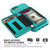 iPhone 7 / 8 / SE 2020 / SE 2022 Zipper Wallet Card Bag PU Back Case - Green