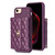 iPhone 7 / 8 / SE 2020 / SE 2022 Horizontal Metal Buckle Wallet Rhombic Leather Phone Case - Dark Purple
