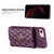 iPhone 7 / 8 / SE 2020 / SE 2022 Horizontal Metal Buckle Wallet Rhombic Leather Phone Case - Dark Purple