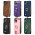 iPhone 7 / 8 / SE 2020 / SE 2022 Cross Leather Ring Vertical Zipper Wallet Back Phone Case - Brown