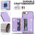 iPhone 7 / 8 / SE 2020 / SE 2022 Crossbody Dual-buckle Wallet RFID Back Leather Phone Case - Light Purple