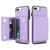 iPhone 7 / 8 / SE 2020 / SE 2022 Crossbody Dual-buckle Wallet RFID Back Leather Phone Case - Light Purple