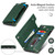iPhone 7 / 8 / SE 2020 / SE 2022 Cross-body Square Double Buckle Flip Card Bag TPU+PU Case with Card Slots & Wallet & Photo & Strap - Green