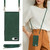 iPhone 7 / 8 / SE 2020 / SE 2022 Cross-body Square Double Buckle Flip Card Bag TPU+PU Case with Card Slots & Wallet & Photo & Strap - Green