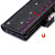iPhone 7 / 8 / SE 2020 / SE 2022 Multi-card Slots Starry Sky Laser Carving Glitter Zipper Horizontal Flip Leather Case with Holder & Wallet & Lanyard - Black