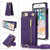 iPhone 7 / 8 / SE 2020 / SE 2022 Cross-body Zipper Square TPU+PU Back Cover Case with Holder & Card Slots & Wallet & Strap - Purple