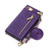 iPhone 7 / 8 / SE 2020 / SE 2022 Cross-body Zipper Square TPU+PU Back Cover Case with Holder & Card Slots & Wallet & Strap - Purple
