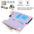 iPhone 7 / 8 / SE 2020 / SE 2022 RFlD Anti-theft Double Buckle Ring Zipper Card Phone Case - Purple