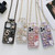 iPhone 7 / 8 / SE 2020 / SE 2022 Crossbody Perfume Bottle Handmade Inlaid Diamond PC Phone Case - Black