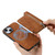 iPhone 7 / 8 / SE 2020 / SE 2022 Retro MagSafe Zipper Wallet Card Bag Back Phone Case - Brown