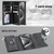 iPhone 7 / 8 / SE 2020 / SE 2022 Zipper Multi-Card Wallet Rhombic Leather Phone Case - Black