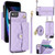 iPhone 7 / 8 / SE 2020 / SE 2022 Crossbody Rhombic Horizontal Wallet Leather Phone Case - Purple