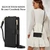 iPhone 7 / 8 / SE 2020 / SE 2022 Crossbody Ring Multifunctional Wallet Leather Phone Case - Black