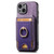 iPhone 7 / 8 / SE 2020 / SE 2022 Retro Splitable Magnetic Stand Card Bag Leather Phone Case - Purple