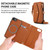 iPhone 7 / 8 / SE 2020 / SE 2022 Multifunctional Wallet Detachable Leather Phone Case with Lanyard - Brown