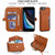 iPhone 7 / 8 / SE 2020 / SE 2022 Multifunctional Wallet Detachable Leather Phone Case with Lanyard - Brown