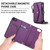 iPhone 7 / 8 / SE 2020 / SE 2022 Multifunctional Wallet Detachable Leather Phone Case with Lanyard - Dark Purple
