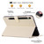 Samsung Galaxy Tab S10 / S9 / S9 FE Cat Skin-feel Litchi Leather Smart Tablet Case - Apricot White