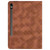 Samsung Galaxy Tab S10 / S9 FE Rhombus Embossing Leather Tablet Case - Brown