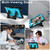 Samsung Galaxy Tab S10 FE / S9 Big Holder Silicone Hydric PC Tablet Case with Shoulder Strap - Black Blue