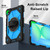 Samsung Galaxy Tab S10 FE / S9 Contrast Color Robot Silicone Hybrid PC Tablet Case - Black Blue