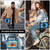 Samsung Galaxy Tab S10 FE / S9 Contrast Color Robot Silicone Hybrid PC Tablet Case - Black Blue