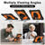 Samsung Galaxy Tab S10 FE / S9 Contrast Color Robot Silicone Hybrid PC Tablet Case - Black Orange