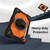 Samsung Galaxy Tab S10 FE / S9 Contrast Color Robot Silicone Hybrid PC Tablet Case - Black Orange