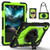 Samsung Galaxy Tab S10 FE / S9 Contrast Color Robot Silicone Hybrid PC Tablet Case - Black Yellow Green