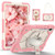 Samsung Galaxy Tab S10 FE / S9 Contrast Color Robot Silicone Hybrid PC Tablet Case - Rose Gold Beige