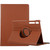 Samsung Galaxy Tab S10 FE / S9 FE / S9 Litchi Texture 360 Degrees Rotation Holder Leather Tablet Case - Brown